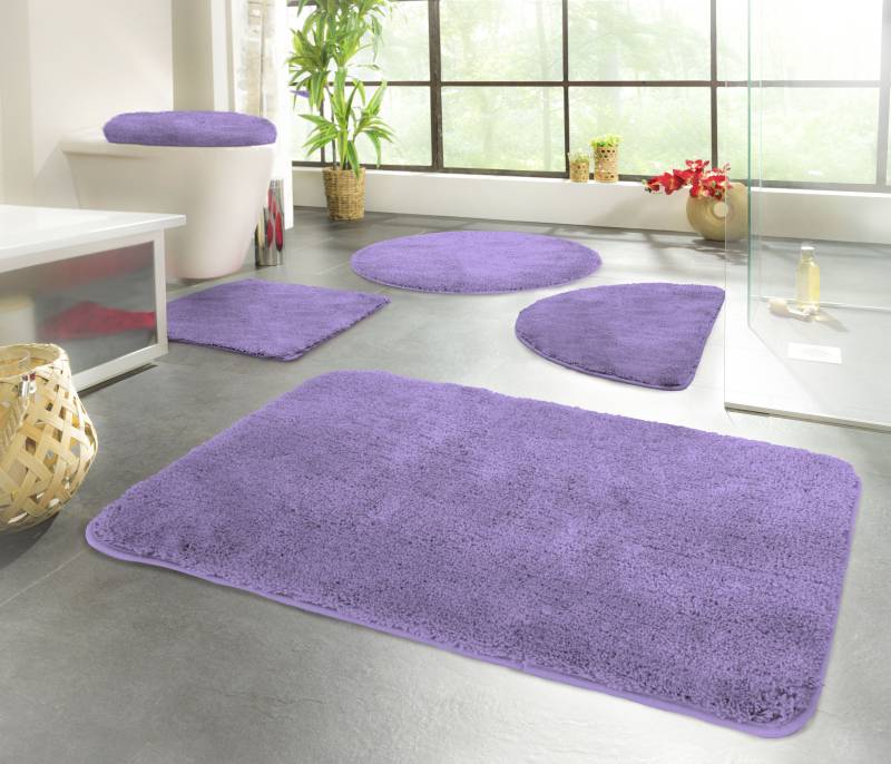 KiNZLER Badematte "Chaozhou" Höhe 20 mm rutschhemmend beschichtet fußbodenheizungsgeeignet Badteppich, Uni Farben, weich, als rechteckig, rund & Set erhältlich von Kinzler