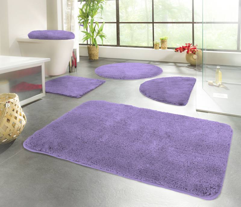 KiNZLER Badematte "Chaozhou" Höhe 20 mm rutschhemmend beschichtet fußbodenheizungsgeeignet Badteppich, Uni Farben, weich, als rechteckig, rund & Set erhältlich von Kinzler