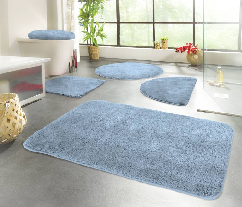 KiNZLER Badematte "Chaozhou" Höhe 20 mm rutschhemmend beschichtet fußbodenheizungsgeeignet Badteppich, Uni Farben, weich, als rechteckig, rund & Set erhältlich von Kinzler