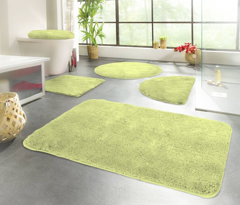 KiNZLER Badematte "Chaozhou" Höhe 20 mm rutschhemmend beschichtet fußbodenheizungsgeeignet Badteppich, Uni Farben, weich, als rechteckig, rund & Set erhältlich von Kinzler