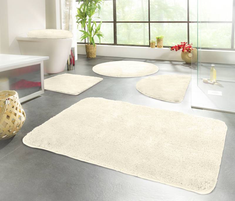 KiNZLER Badematte "Chaozhou" Höhe 20 mm rutschhemmend beschichtet fußbodenheizungsgeeignet Badteppich, Uni Farben, weich, als rechteckig, rund & Set erhältlich von Kinzler