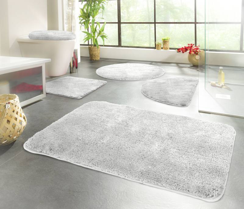 KiNZLER Badematte "Chaozhou" Höhe 20 mm rutschhemmend beschichtet fußbodenheizungsgeeignet Badteppich, Uni Farben, weich, als rechteckig, rund & Set erhältlich von Kinzler