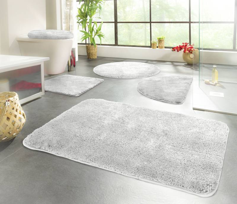 KiNZLER Badematte "Chaozhou" Höhe 20 mm rutschhemmend beschichtet fußbodenheizungsgeeignet Badteppich, Uni Farben, weich, als rechteckig, rund & Set erhältlich von Kinzler