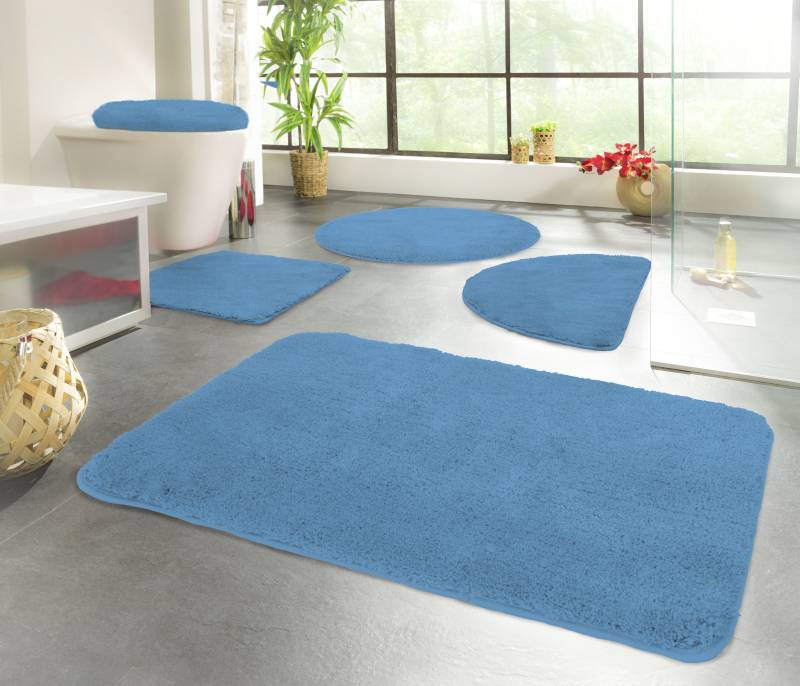 KiNZLER Badematte "Chaozhou" Höhe 20 mm rutschhemmend beschichtet fußbodenheizungsgeeignet Badteppich, Uni Farben, weich, als rechteckig, rund & Set erhältlich von Kinzler