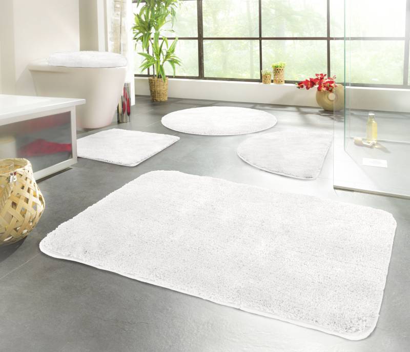 KiNZLER Badematte "Chaozhou" Höhe 20 mm rutschhemmend beschichtet fußbodenheizungsgeeignet Badteppich, Uni Farben, weich, als rechteckig, rund & Set erhältlich von Kinzler