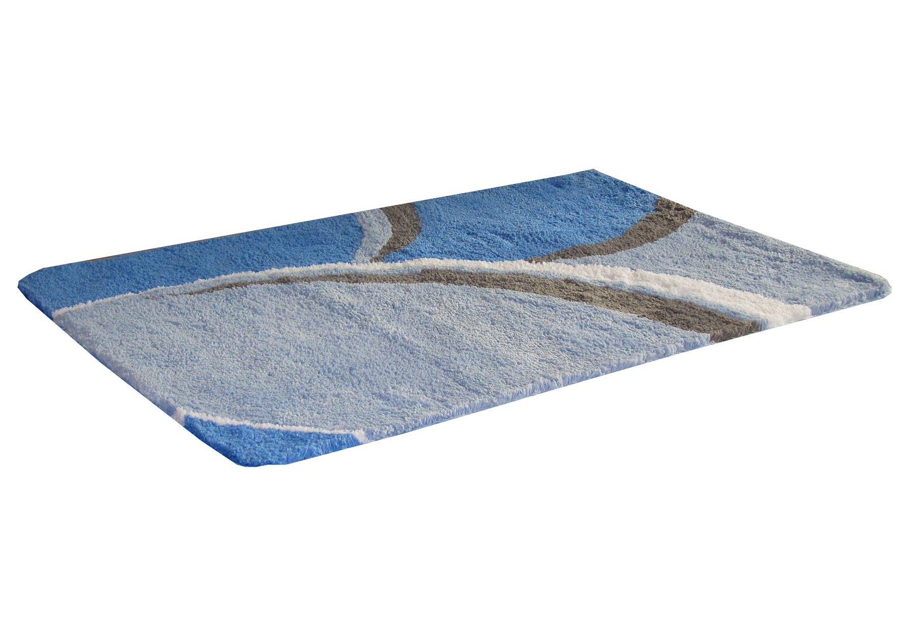 KiNZLER Badematte "Genappe" Höhe 20 mm rutschhemmend beschichtet fußbodenheizungsgeeignet Badteppich, modernes Design von Kinzler