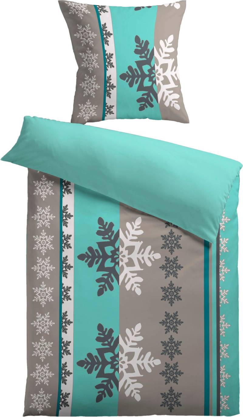 KiNZLER Wendebettwäsche "Mikrofaser Wende-Bettwäsche "St. Moritz"" 2 Stk. tlg. kuschlig weich von Kinzler