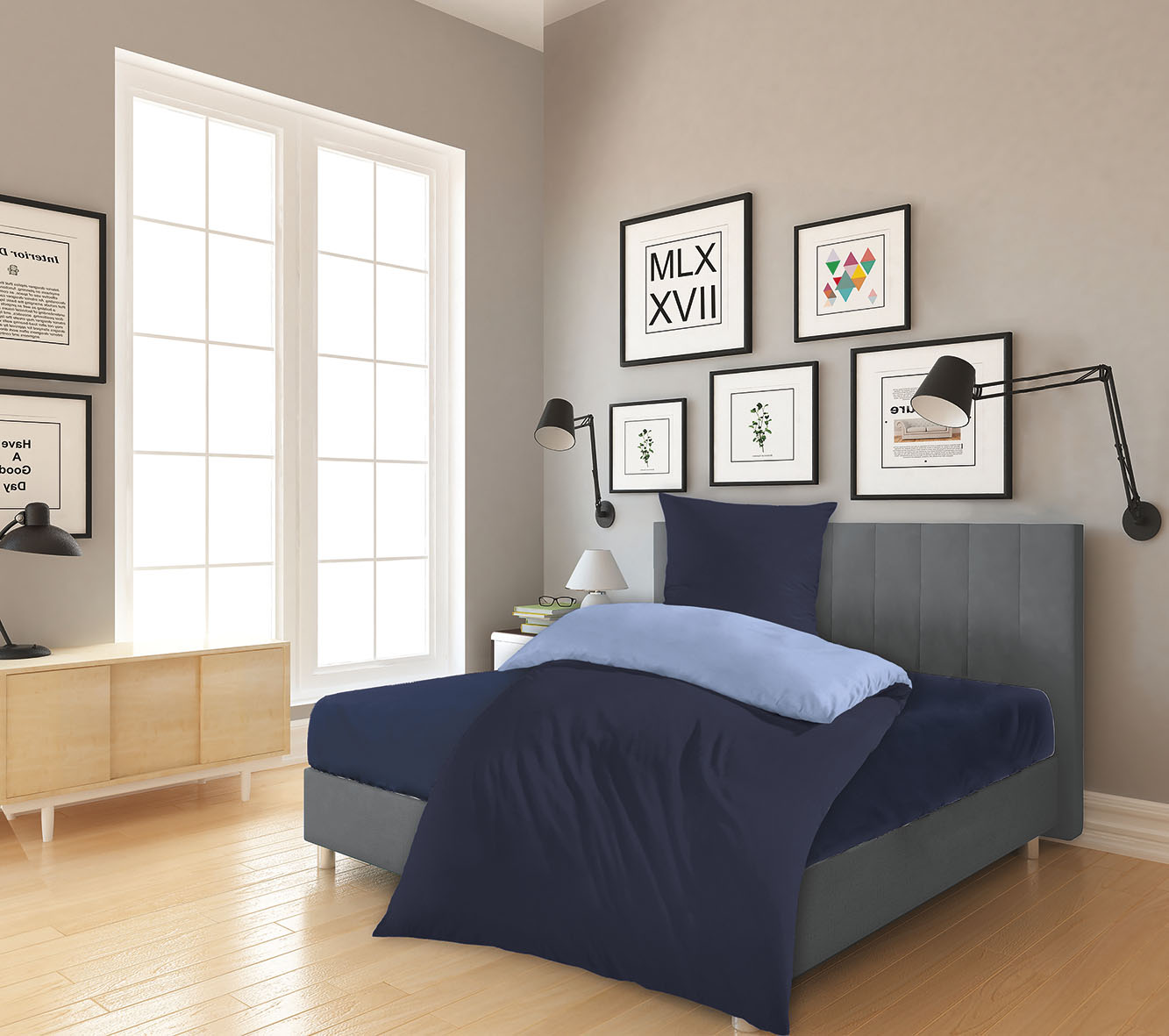 KiNZLER Wendebettwäsche "Wendebettwäsche Mikrofaser Flanell Bettwäsche "Cashmere Touch"" 2 tlg. tlg. von Kinzler