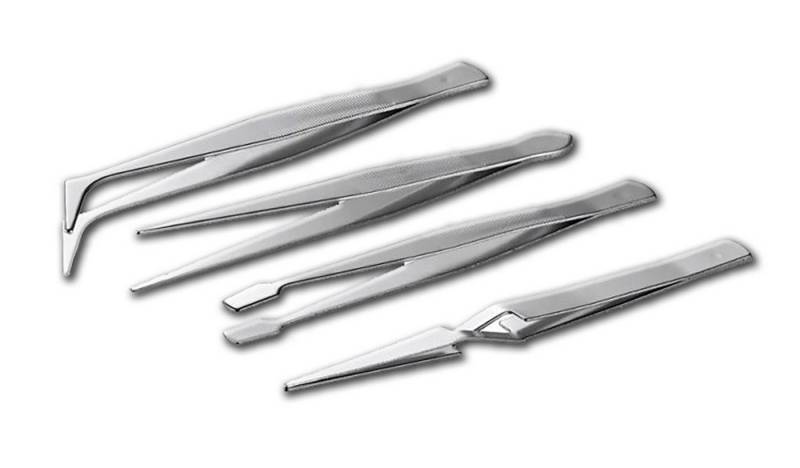 Kinzo Pinzette PINZETTEN SET 4-tlg. Pinzette Spitzpinzette gebogen Flachpinzette 05, 4-tlg., Kreuzpinzette Kinzo Pinzette PINZETTEN SET 4-tlg. Pinzette Spitzpinzette gebogen Flachpinzette 05, 4-tlg., Kreuzpinzette von Kinzo