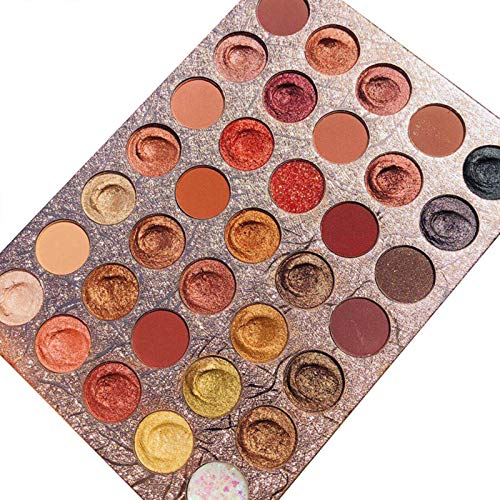 35 Farben Lidschatten Palette, Matt & Shimmer Metallic Makeup Palette, wasserdichte, hochpigmentierte Lidschatten Makeup Kits von Kiogyek