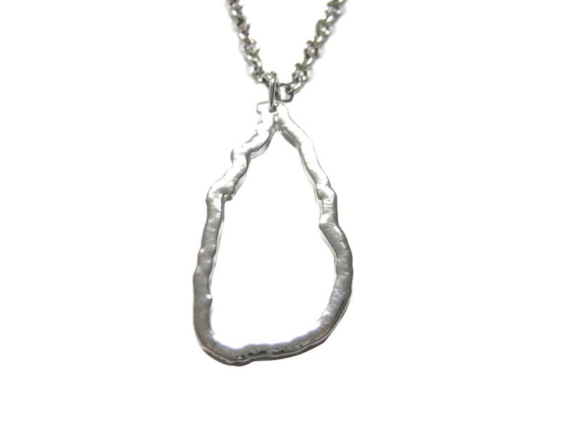 Silber Getönten Sri Lanka Karte Umriss Anhänger Halskette von KiolaDesigns