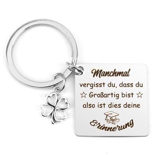 Abitur Geschenke,Schulabschluss Geschenk,Abschiedsgeschenk,Glücksbringer Schlüsselanhänger Glücksbringer Geschenk,Mutmacher Geschenk Frau,Prüfung Bestanden Geschenk zur Prüfung,Motivationsgeschenke von Kiopdse
