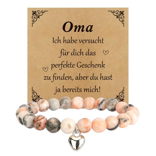 Kiopdse Oma Geschenk zum Muttertag Weihnachten Geburtstag Valentinstag Jahrestag,Muttertagsgeschenk,Lustige Romantisches Danke Dankeschön Geschenke Oma für Frauen Von Enkel,Damen Armband Pink Perlen Kiopdse Oma Geschenk zum Muttertag Weihnachten Geburtstag Valentinstag Jahrestag,Muttertagsgeschenk,Lustige Romantisches Danke Dankeschön Geschenke Oma für Frauen Von Enkel,Damen Armband Pink Perlen von Kiopdse