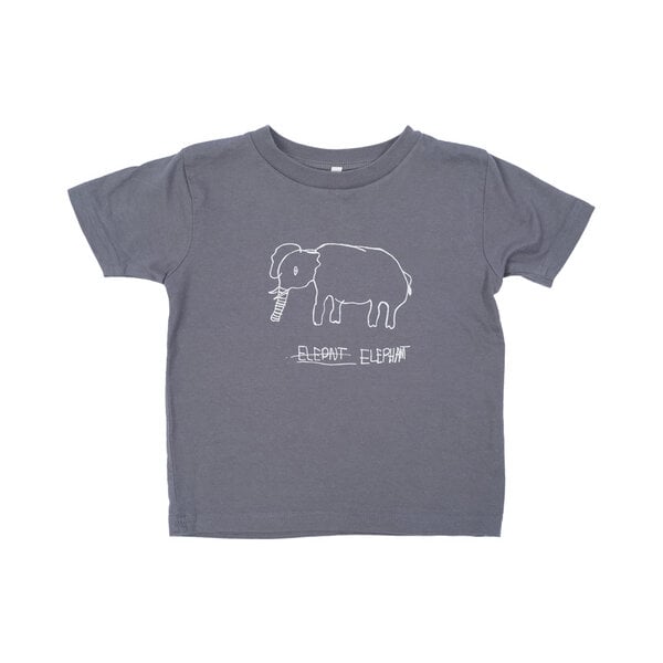 Kipepeo-Clothing Kinder T-Shirt aus Bio-Baumwolle ELEPHANT Dunkelgrau. Handmade in Kenya von Kipepeo-Clothing