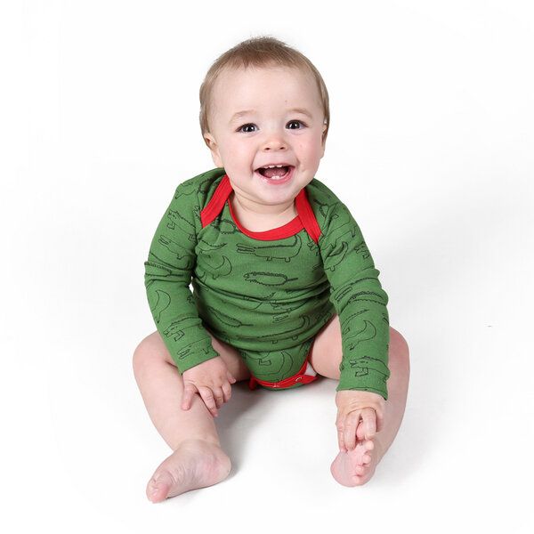 Kipepeo-Clothing Langarmbody Baby Body aus Bio-Baumwolle „Crocodiles“ grün Kipepeo-Clothing Langarmbody Baby Body aus Bio-Baumwolle „Crocodiles“ grün von Kipepeo-Clothing