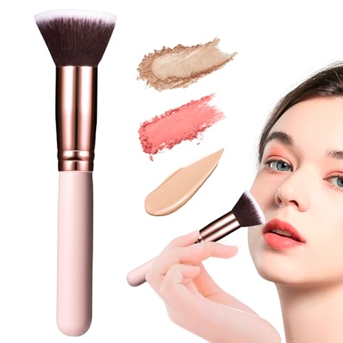 Foundation Pinsel Make Up Pinsel Makeup Pinsel Schminkpinsel Synthetische Premium Pinselhaare Flacher Kosmetikpinsel für Cremige, Pudrige oder Flüssige Foundation, Rouge, Puder von Kiperline