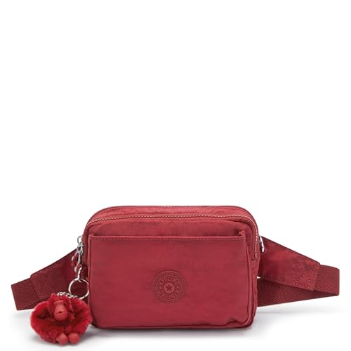 Kipling ABANU Multi, Kleine Umhängetasche, die in eine Hüfttasche umgewandelt Werden kann (mit abnehmbaren Trägern), 8 x 80 x 38 cm, Funky Red (ROT) von Kipling
