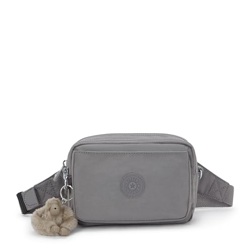 Kipling ABANU MULTI Kleine Umhängetasche, die in eine Hüfttasche umgewandelt werden kann, Inviting Grey (Grau) von Kipling