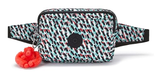 Kipling ABANU Multi Kleine Umhängetasche, die in eine Hüfttasche umgewandelt Werden kann, Abstract Print (Weiß) von Kipling