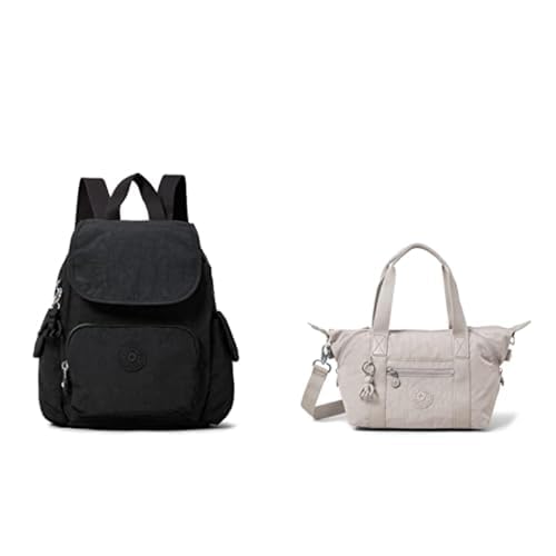 Kipling Damen City Mini BACKPACKS, Black Noir, 27x29x14 Centimeters (B x H T) EU Damen Art Mini Taschen mit Tragegriff, Grey Gris, Einheitsgröße EU von Kipling