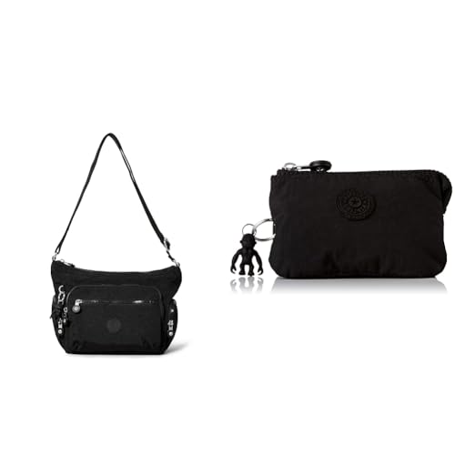 Kipling Damen GABBIE S Borsa a Tracolla, Schwarz (Black Noir), Einheitsgröße Damen kreativitet POUCHES CASES, Black Noir, 4x14.5x9.5 cm EU von Kipling