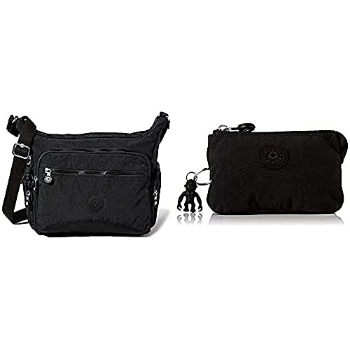 Kipling Damen Gabbie Crossbody, Schwarz, 18.5x35.5x30 cm EU Damen kreativitet POUCHES CASES, Black Noir, 4x14.5x9.5 cm EU von Kipling