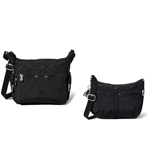 Kipling Damen Gabbie Crossbody, Schwarz, 18.5x35.5x30 cm EU Womens IZELLAH Crossbody, Black Noir, 12x33x23 cm von Kipling