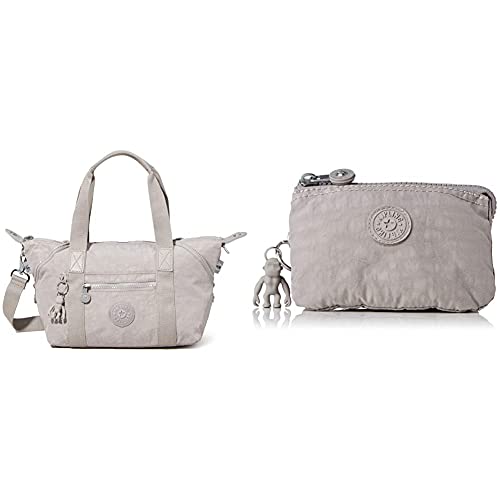 Kipling Damen ART MINI Taschen mit Tragegriff, Grey Gris, Einheitsgröße + Womens CREATIVITY S Pouches/Cases, Grey Gris, 4x14.5x9.5 cm von Kipling