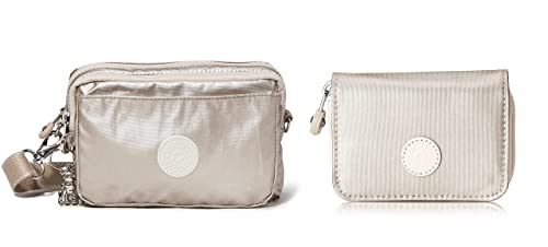 Kipling Damen Abanu Multi Umhängetasche Silber (Metallic Glow) Damen Tops Geldbörse Silber (Metallic Glow) von Kipling