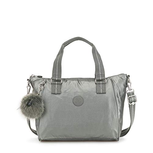 Kipling Damen Amiel Henkeltasche Grau (Metallic Stony) von Kipling