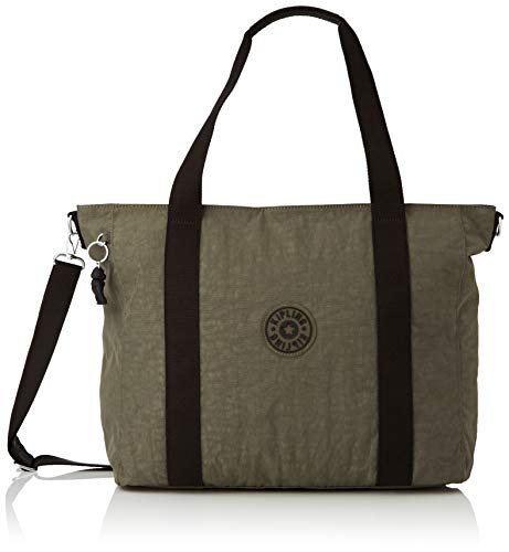 Kipling ASSENI, Große Tote Bag mit Innenfächern, 49 cm, 20 L, 0.40 kg, Green Moss von Kipling