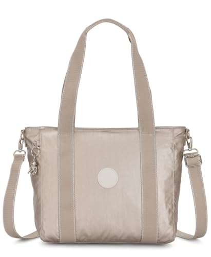 Kipling ASSENI S Kleine Tragetasche, Tragetaschen, Metallic Glow (Silber) von Kipling