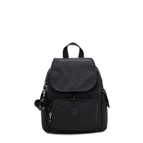 Kipling Damen City Pack Mini Rucksack Leichter Vielseitiger Tagesrucksack Nylon Schultasche, Black Noir, Mini, Damen City Pack Mini Rucksack Leicht Vielseitiger Daypack Nylon Schultasche von Kipling