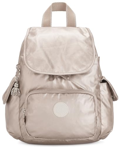 Kipling Damen City Pack Mini Rucksack, Silber (Metallic Glow), 27x29x14 Centimeters (B x H T) EU von Kipling