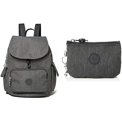 Kipling Damen City Pack S Backpacks, Black Peppery, 27x33.5x19 cm (B x H x T) Damen CREATIVITY S POUCHES/CASES, Black Peppery, Einheitsgröße von Kipling