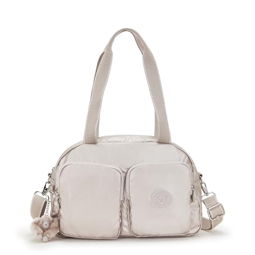 Kipling COOL DEFEA Mittelgroße Schultertasche, Metallic Glow (Silber) von Kipling