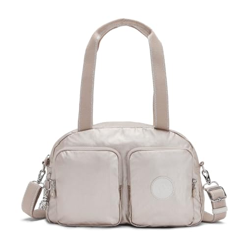 Kipling COOL DEFEA Mittelgroße Schultertasche, Metallic Glow (Silber) von Kipling