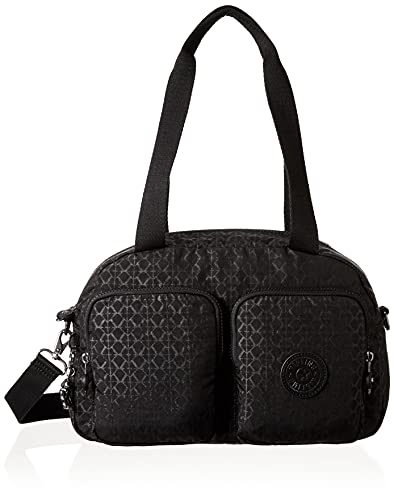 Kipling COOL DEFEA Mittelgroße Schultertasche, Signature Emb (Schwarz) von Kipling