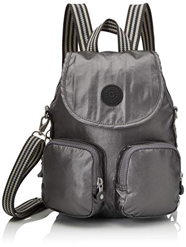 Kipling Damen Firefly Up Rucksack Schwarz (Carbon Metallic) von Kipling