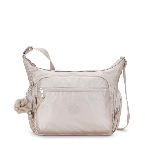 Kipling Damen Gabbie' Tasche, Silber (Metallic Glow), 35.5 x 30 18.5 cm EU von Kipling