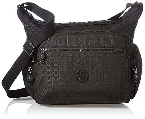 Kipling GABBIE Mittelgroße Umhängetasche, Signature Emb (Schwarz) von Kipling