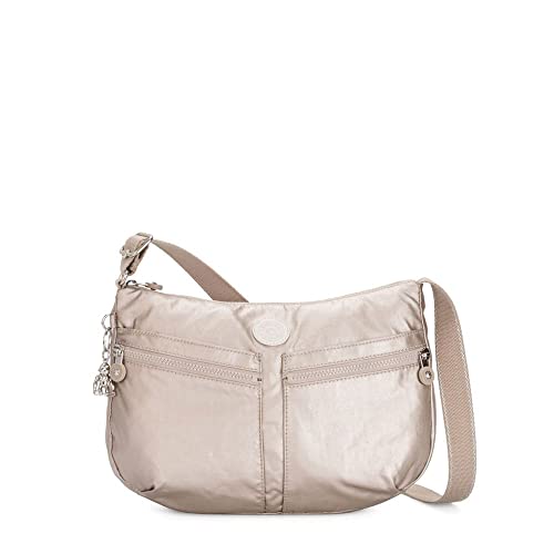 Kipling Damen Kipling Izellah Umh ngetasche mit zwei Fronttaschen, Silber (Metallic Glow), 33x23x12 cm (B x H T) EU von Kipling