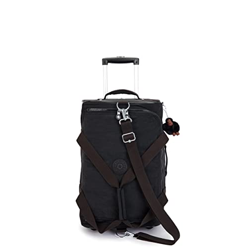 Kipling Damen-Seesack Teagan, US-Rollen, leicht, multifunktional, geräumige Innenausstattung, Nylon-Reisekoffer, schwarz, 34,5 cm L x 54,2 cm H x 27,9 cm T, Schwarz, 13.75''L x 21.25''H x 10.75''D von Kipling