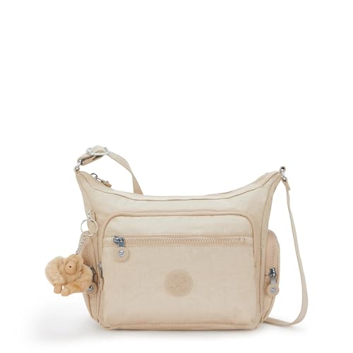 Kipling Gabbie Kleine bedruckte Umhängetasche, Funkelndes Beige, Einheitsgröße von Kipling