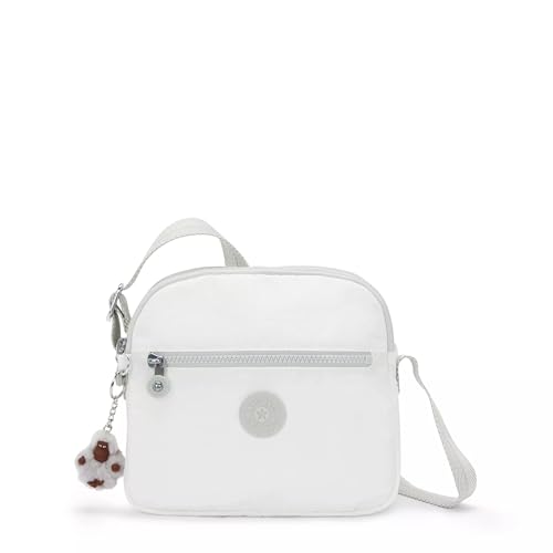 Kipling Keefe Crossbody Bag, Umhängetasche, Lebendiges Weiß, 8.25''L x 7.75''H x 5''D von Kipling