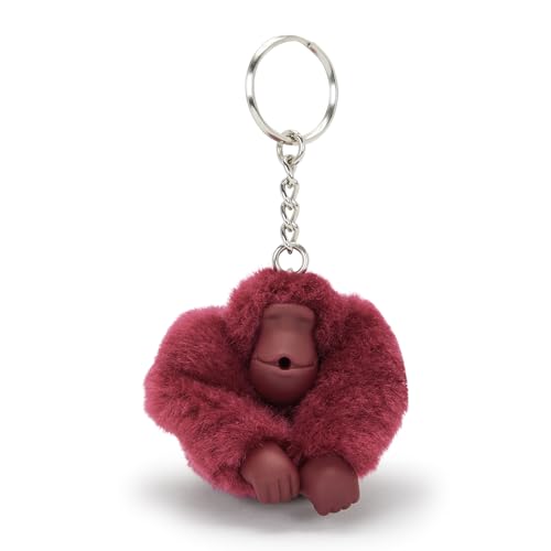 Kipling MONKEYCLIP S Kleiner Affen-Schlüsselanhänger, Affen/Schlüsselanhänger, Lounge Wine (Rot) von Kipling