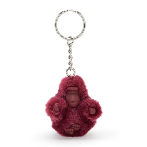 Kipling MONKEYCLIP XS KH Extra kleiner Affen-Schlüsselanhänger, Affen/Schlüsselanhänger, Lounge Wine (Rot) von Kipling