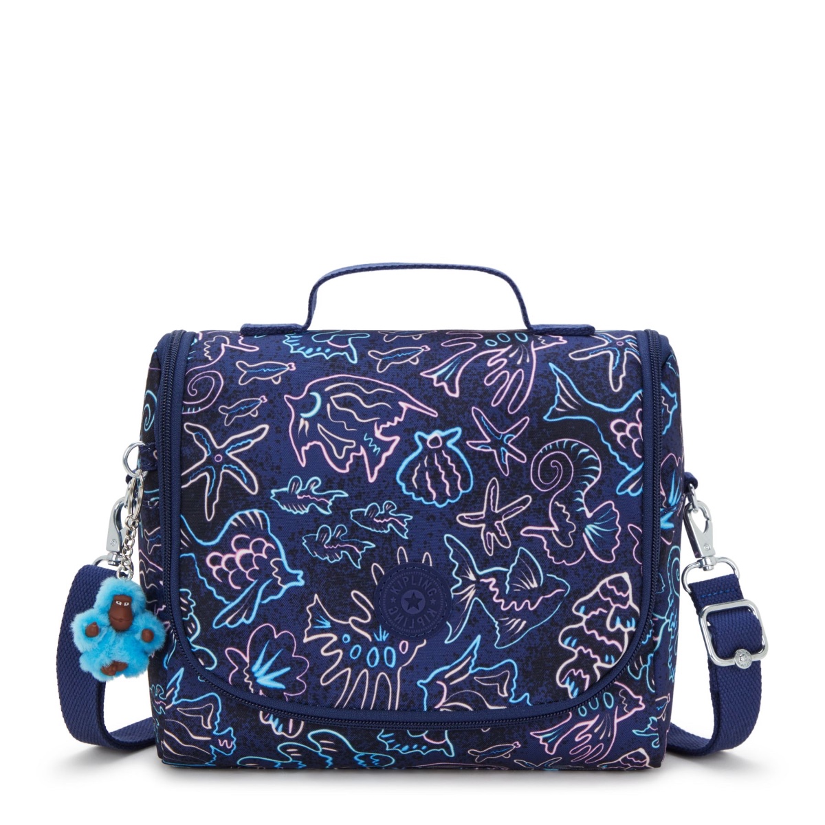 Kipling New Kichirou Large Lunchbox with Trolley Sleeve-Disco Fish von Kipling