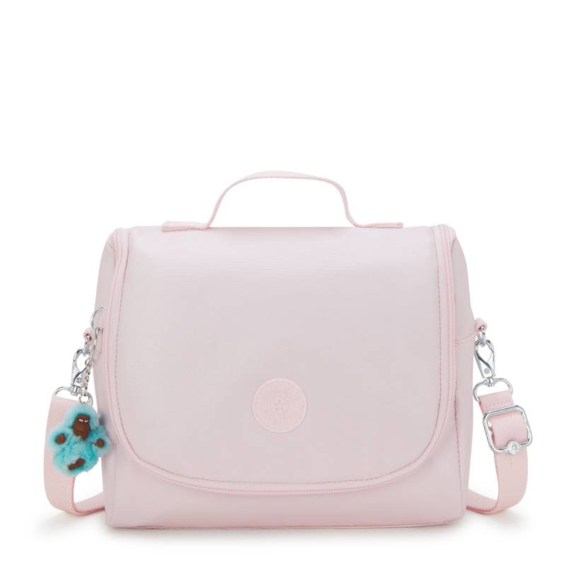 Kipling New Kichirou Large Lunchbox with Trolley Sleeve-Sea Pink Metallic von Kipling