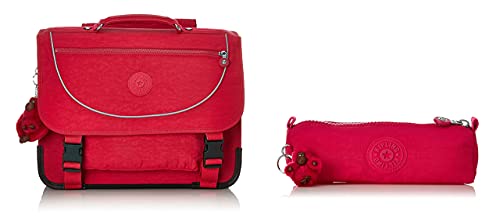 Kipling PREPPY Kinder-Rucksack, 15 Liter, True Pink + FREEDOM Federmäppchen, 1 Liter, True Pink von Kipling